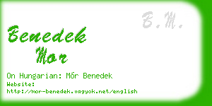 benedek mor business card